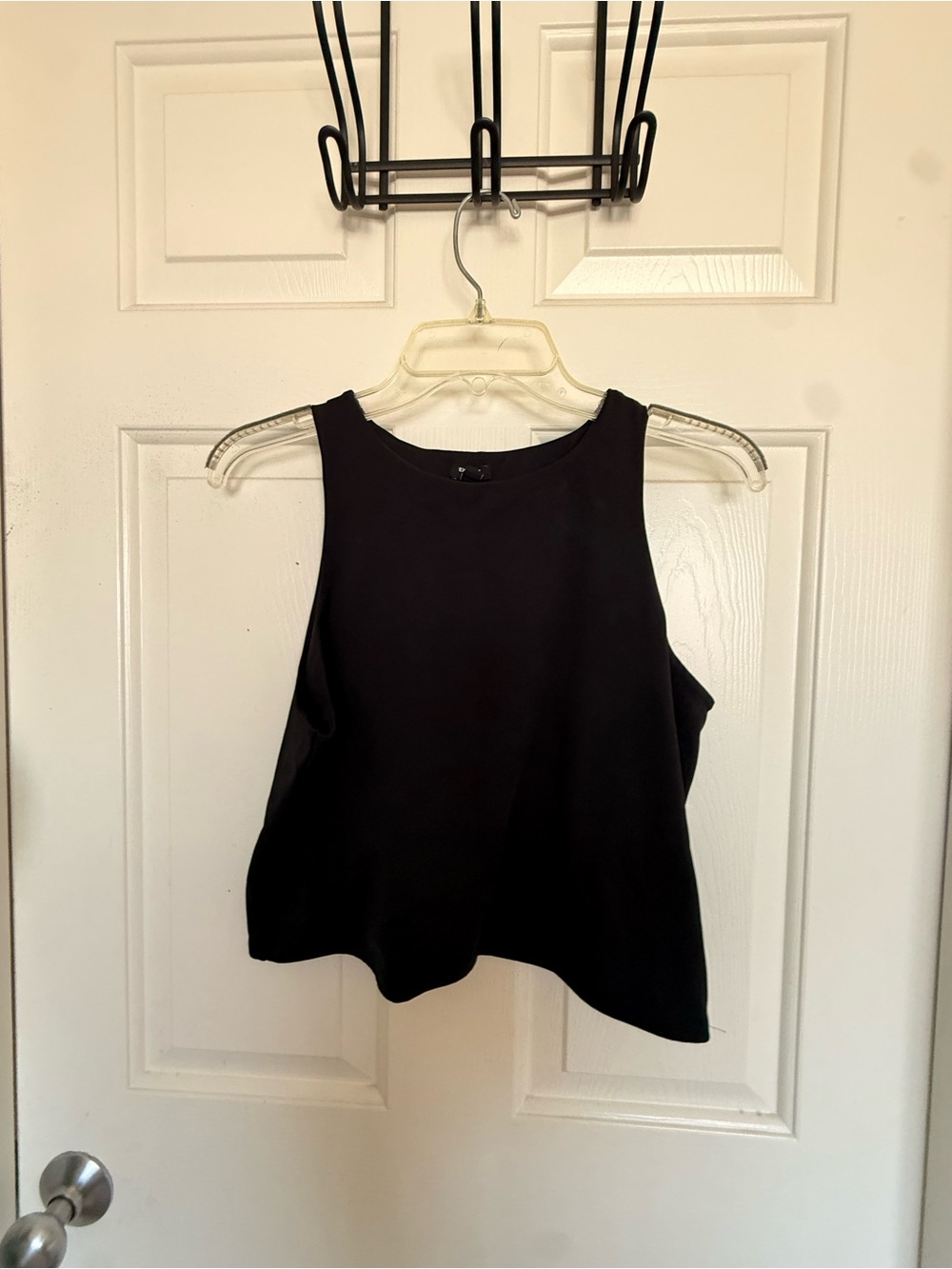 Express Black Cropped Tank